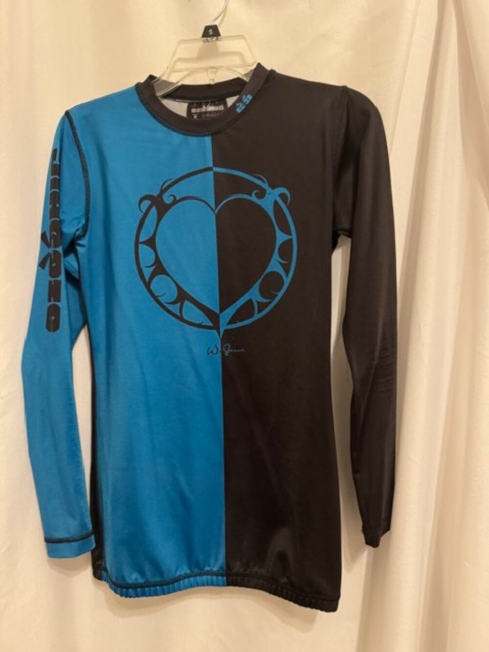 Sick Fighter Women’s BJJ Jiu Jitsu Rash Guard Long Sleeve Blue Black Size M
